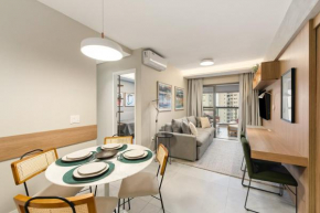 Apartamento Sensacional Novíssimo 67 mts e 2 quartos, para até 6 pessoas
